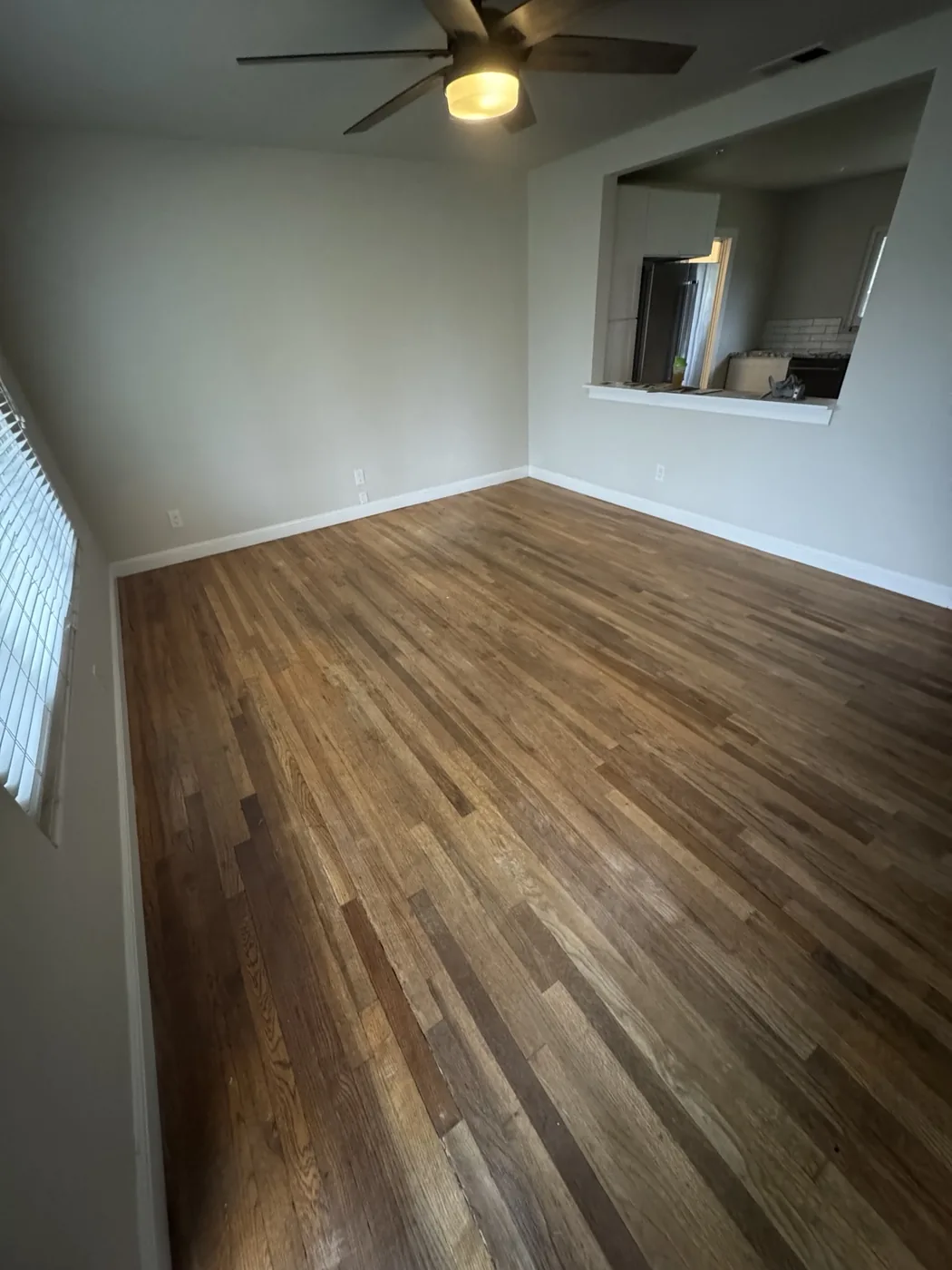 Red oak floor before refinishing
